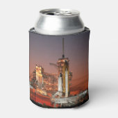 Rode lucht bij lancering Space Shuttle Atlantis Blikjeskoeler (Blikje Voorkant)