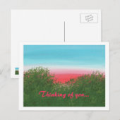 Rode lucht bij nacht, aangepaste Briefkaarten (Voorkant / Achterkant)