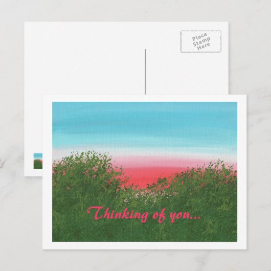 Rode lucht bij nacht, aangepaste Briefkaarten (Voorkant / Achterkant)