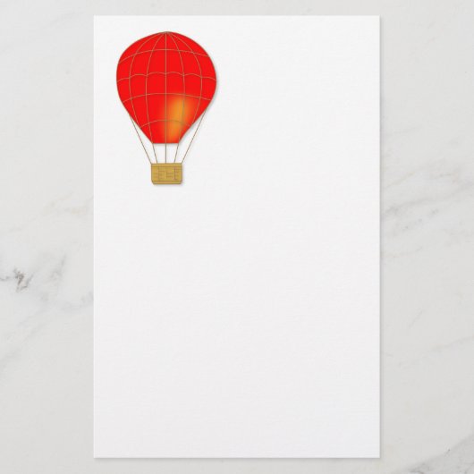 Rode luchtballon briefpapier (Voorkant)