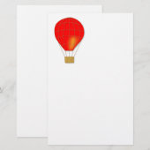 Rode luchtballon briefpapier (Voorkant / Achterkant)