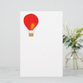 Rode luchtballon briefpapier (Staand voorkant)