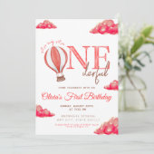 Rode luchtballon is niet haar prachtige verjaardag kaart (Staand voorkant)