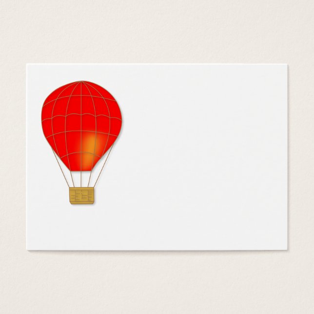 Rode luchtballon visitekaartjes (Voorkant)