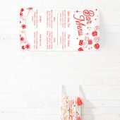Rode Lucky In Love Dobbelstenen & Kaarten Bruiloft Spandoek (Insitu)