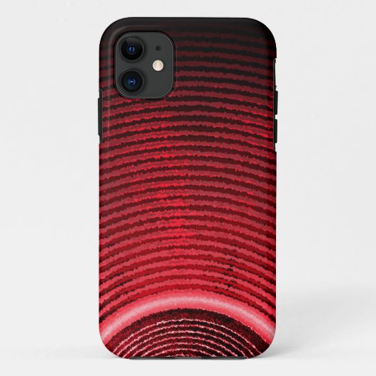 Rode luidspreker en geluidsgolven Case-Mate iPhone case (Achterkant)