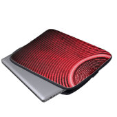 Rode luidspreker en geluidsgolven laptop sleeve (Voorkant onderkant)