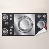 Rode luidsprekers met versterker- en bedieningskno badhanddoek (Badhanddoek)