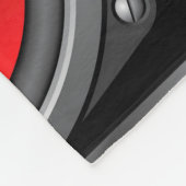 Rode luidsprekers met versterker- en bedieningskno fleece deken (Hoek)