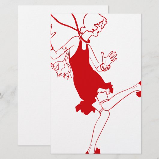 rode luier briefpapier (Voorkant / Achterkant)