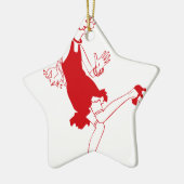 rode luier keramisch ornament (Links)