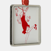 rode luier metalen ornament (Rechts)