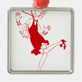 rode luier metalen ornament