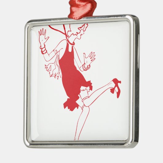 rode luier metalen ornament (Links)