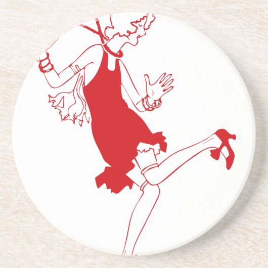 rode luier zandsteen onderzetter (Voorkant)