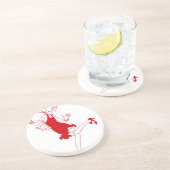 rode luier zandsteen onderzetter (Zijkant)