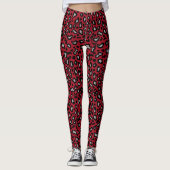 Rode Luipaard Broek Leggings (Voorkant)
