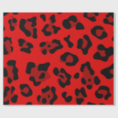 rode luipaard cadeaupapier (Vlak)