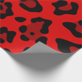 rode luipaard cadeaupapier (Hoek)