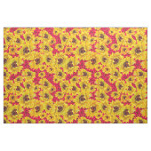 rode luipaard en gele zonnebloempitten stof (Yard (91,4 cm))