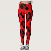 rode luipaard leggings (Voorkant)