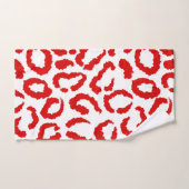 Rode luipaard patroon bad handdoek (Handdoek)