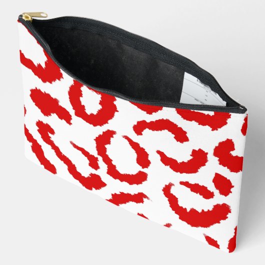 Rode luipaard patroon etui (Open)