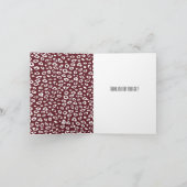 Rode luipaard print dank u bedankkaart (Binnen)