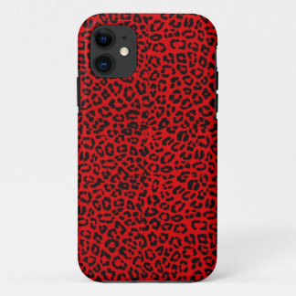 Rode luipaard print iPhone 5S Hoesje