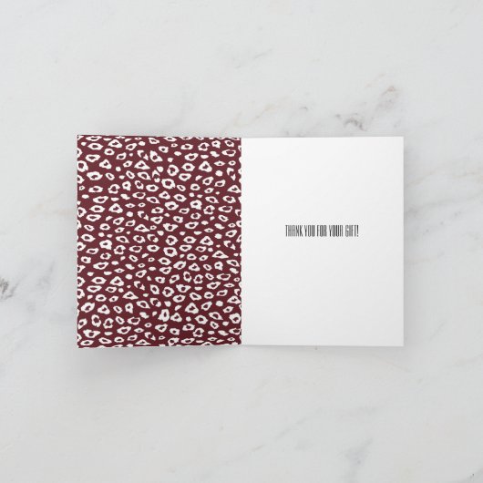 Rode Luipaardprint Bedankt (Binnen)