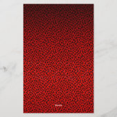Rode Luipaardprint Briefpapier (Achterkant)