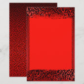 Rode Luipaardprint Briefpapier (Voorkant / Achterkant)