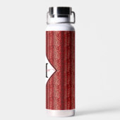 Rode luipaardprint persoonlijk waterfles (Achterkant)