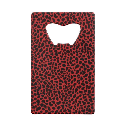 Rode luiphuid creditkaart flessenopener (Voorkant)