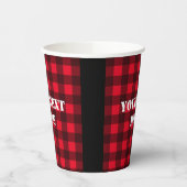 Rode lumberjack buffelstaafjes voor aangepast papi papieren bekers (Links)