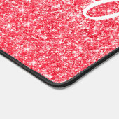 Rode luxe glitter bureaumat (Hoek)