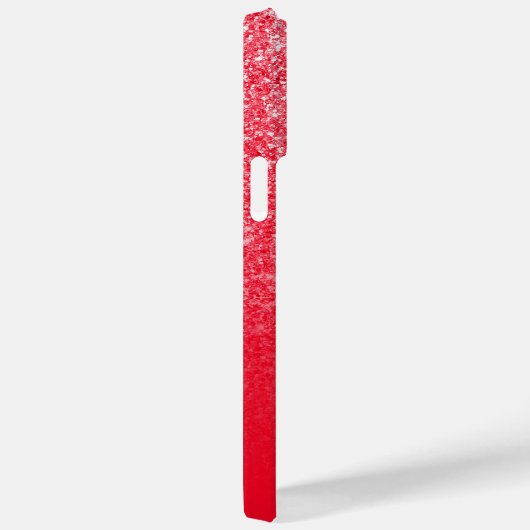 Rode Luxe Glitter en Ombre Case-Mate iPhone Case (Achterkant / Rechts)