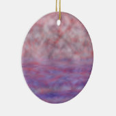 Rode maan blauw water op het eiland keramisch ornament (Rechts)