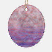 Rode maan blauw water op het eiland keramisch ornament (Links)