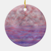 Rode maan blauw water op het eiland keramisch ornament (Achterkant)