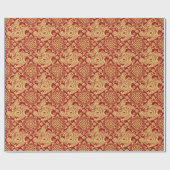 Rode maan Chinees Nieuwjaar van de slang 2025 Cadeaupapier (Vlak)