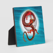 Rode Maan Draak Hemelse Fantasie Kunst Fotoplaat (Voorkant)