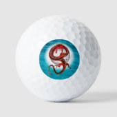 Rode Maan Draak Hemelse Fantasie Kunst Golfballen (Voorkant)
