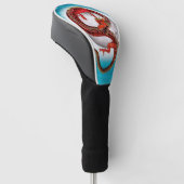 Rode Maan Draak Hemelse Fantasie Kunst Golfheadcover (Schuin)
