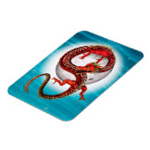 Rode Maan Draak Hemelse Fantasie Kunst Magneet (Linkerzijde)