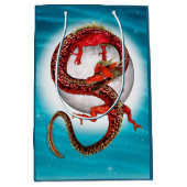 Rode Maan Draak Hemelse Fantasie Kunst Medium Cadeauzakje (Voorkant)