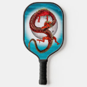 Rode Maan Draak Hemelse Fantasie Kunst Pickleball Paddle (Achterkant)