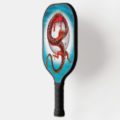 Rode Maan Draak Hemelse Fantasie Kunst Pickleball Paddle (Links)