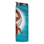 Rode Maan Draak Hemelse Fantasie Kunst Thermosbeker (Geroteerd rechts)