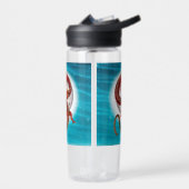 Rode Maan Draak Hemelse Fantasie Kunst Waterfles (Links)